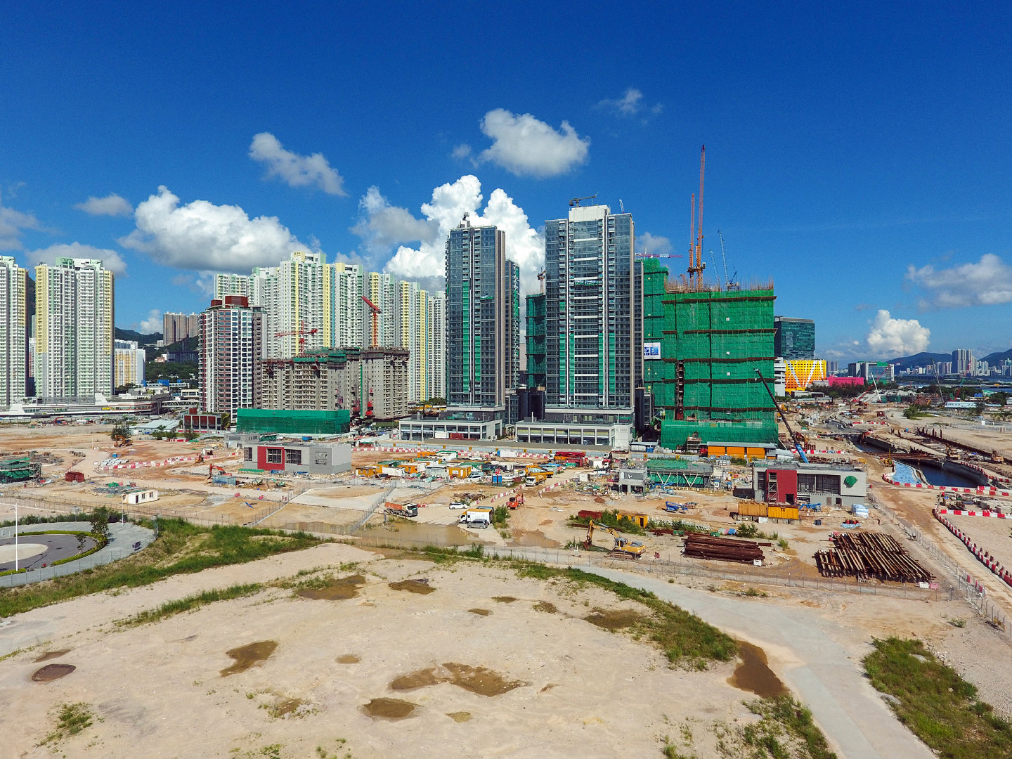 这是香港未来的发展新区,启德新区 就是以前启德机场缩在的位置