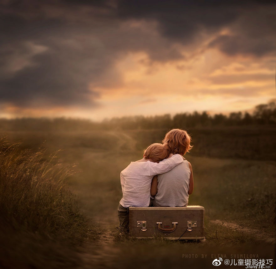 国外唯美儿童摄影寒冷冬日里的暖阳.