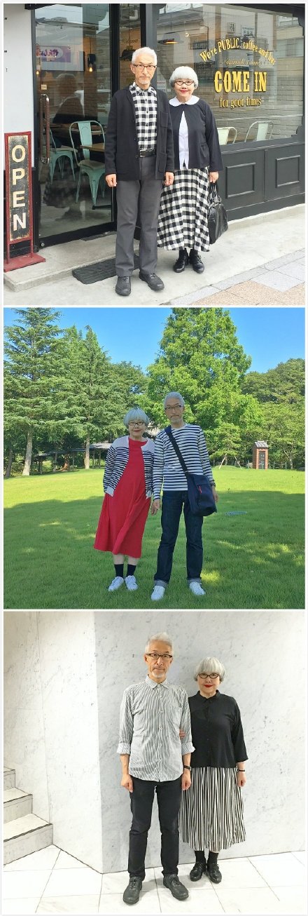 ins上一对六十多岁的日本老夫妻,结婚三十七年