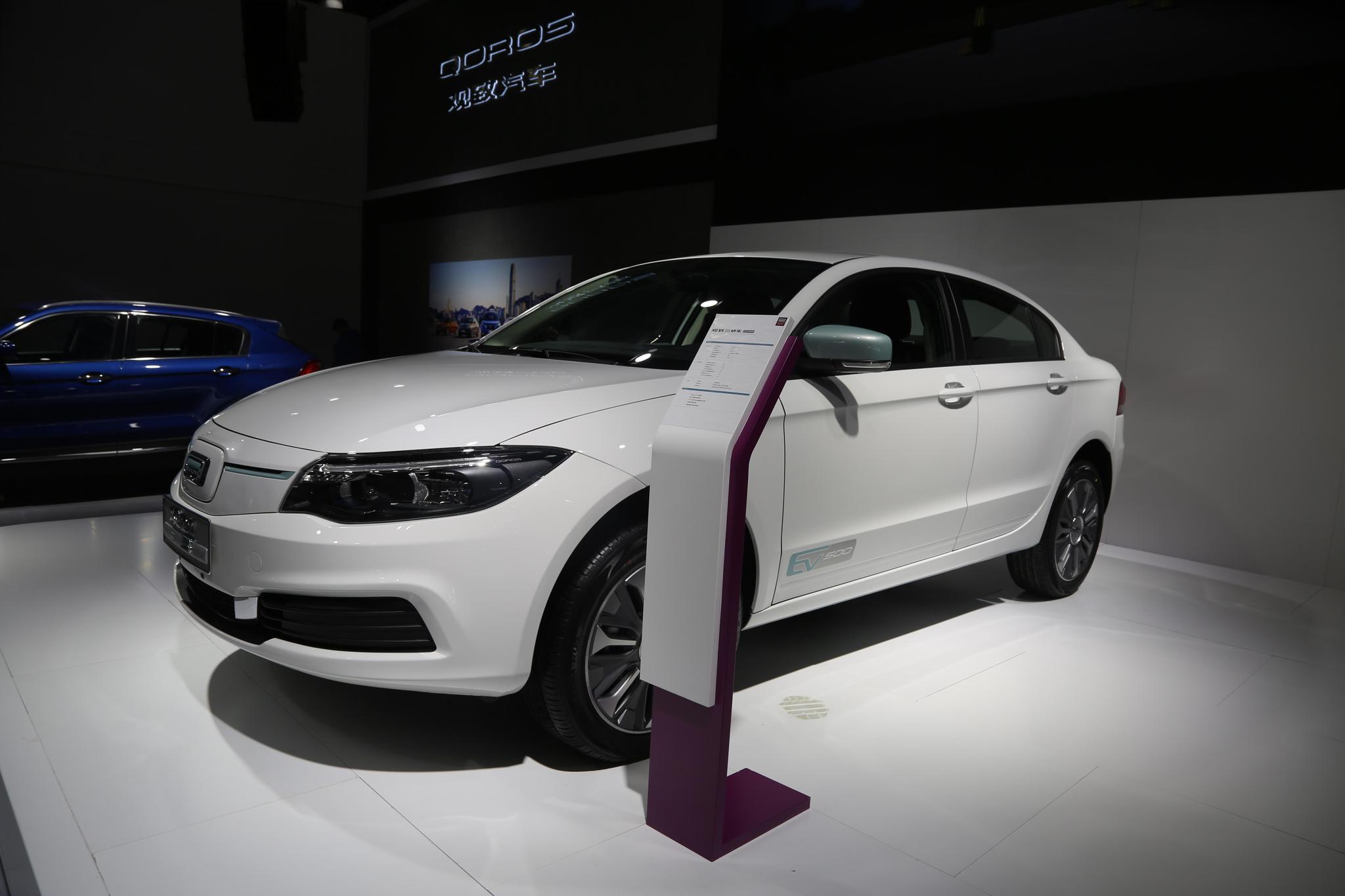 观致3 ev500纯电a级轿车,续航里程450公里,车展实拍!