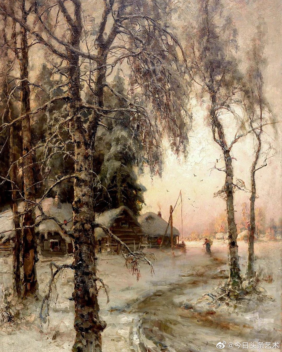 雪景油画_高清图集_新浪网