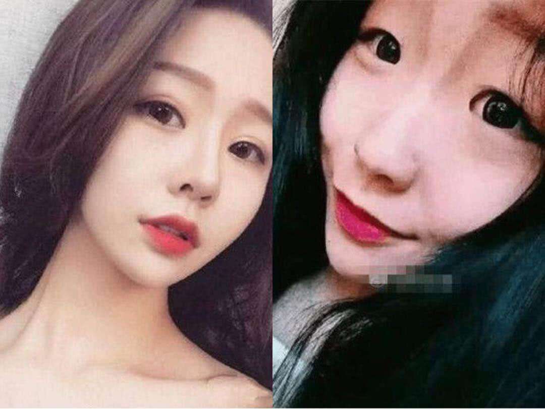 网红素颜的模样,莉哥皮肤太差,m哥是小仙女吧?而她是神仙颜值