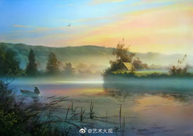 白俄罗斯画家维克多·尤什克维奇写实风景油画-2