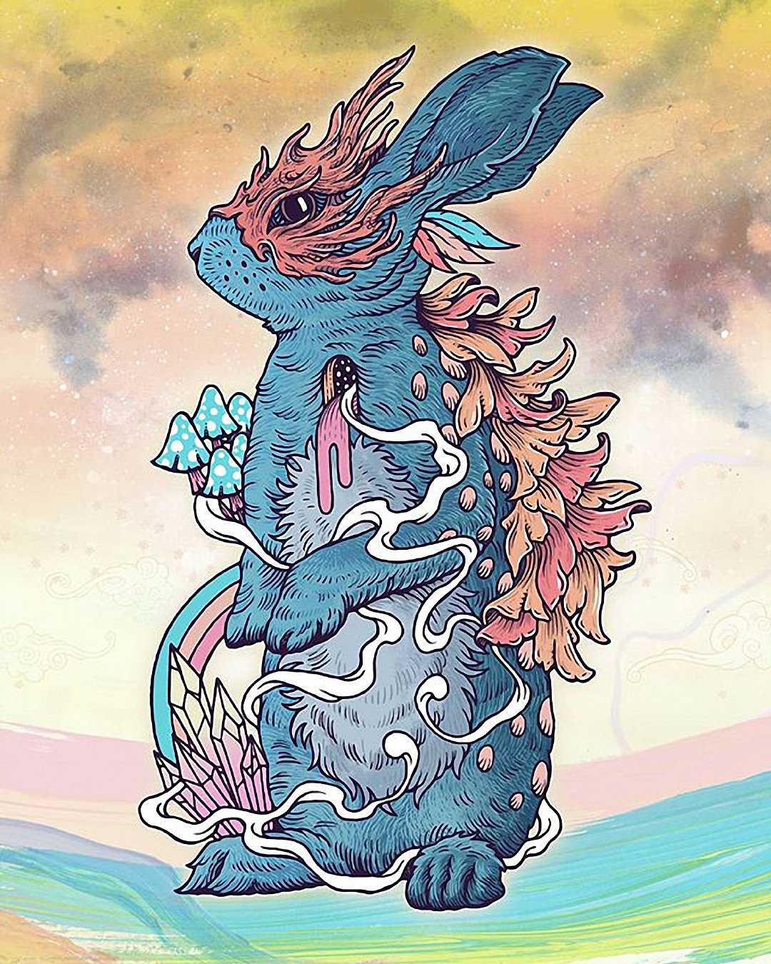 手绘山海经--灵兽（犼）插画 图形设计 手绘Illustration Graphic|山海经|插画|图形_新浪新闻