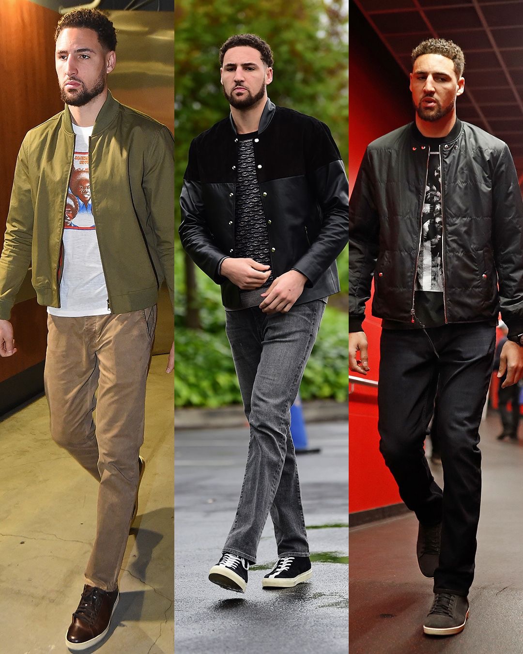 汤普森本赛季的一些穿搭造型,简约不简单!克莱