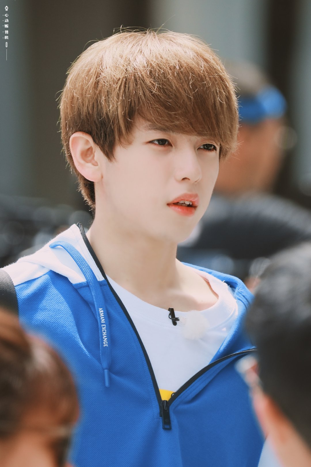 甜度爆表元气满满胡春杨 穿蓝色休闲服尽显青春活力