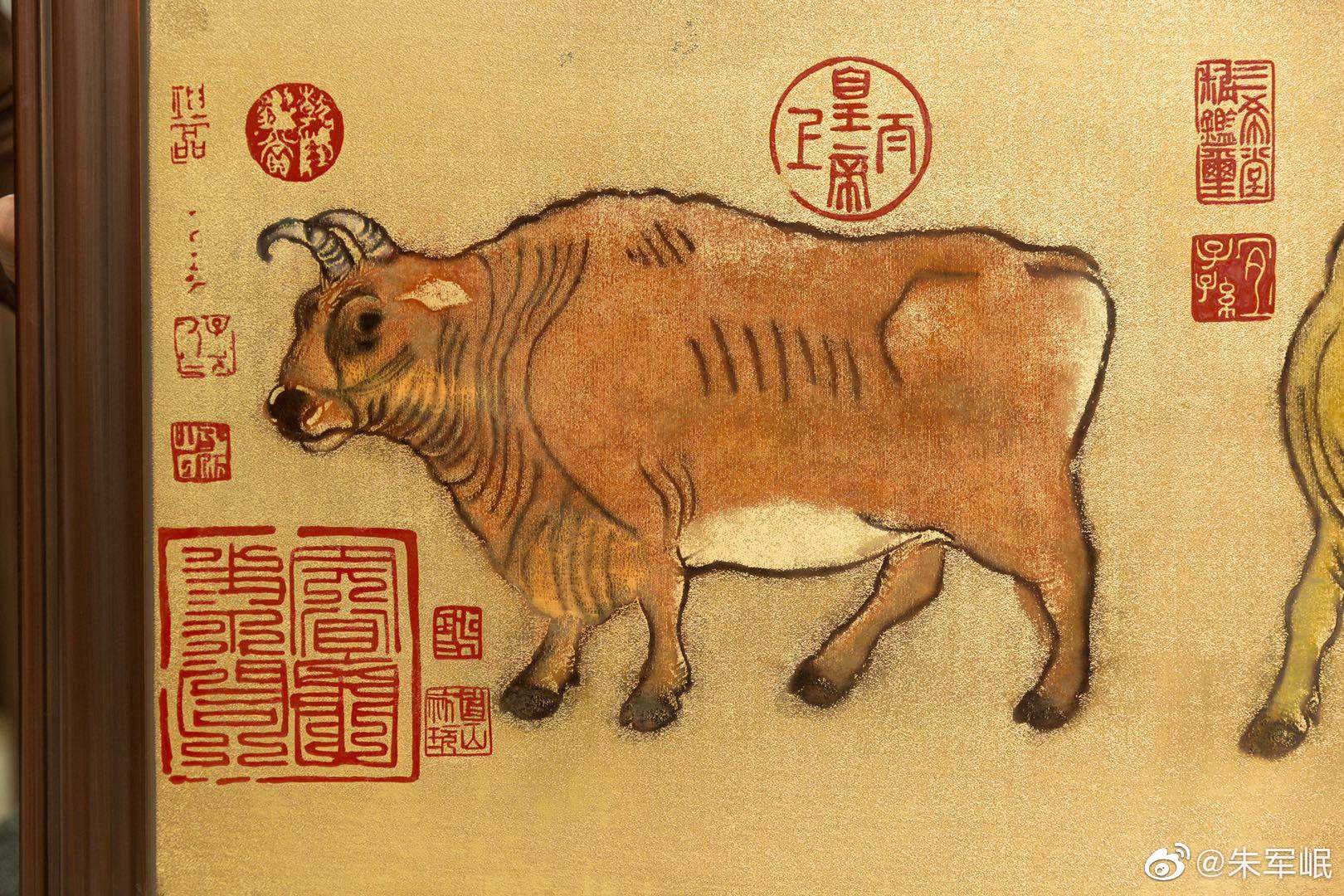 现场北京故宫博物院的韩滉《五牛图》已是少数几件唐代传世纸绢画作品