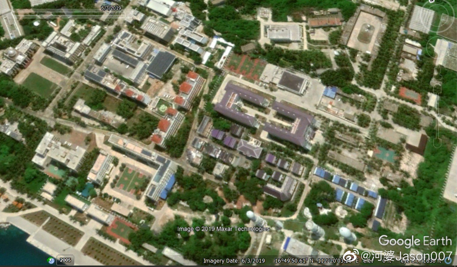 谷歌地球更新中国南海岛礁卫星图至今年3-8月
