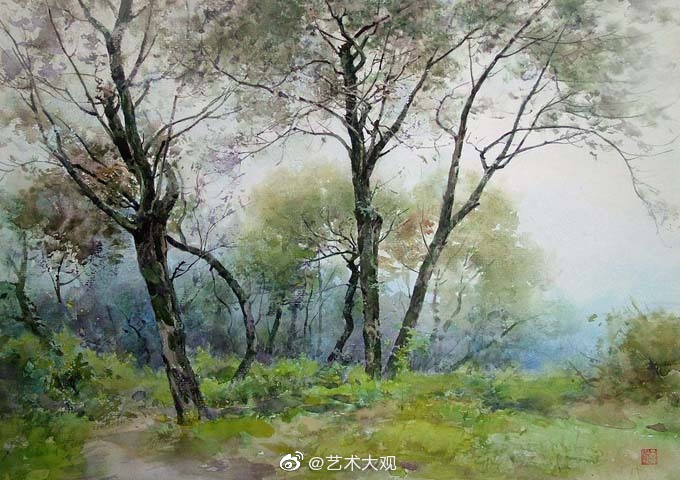 西安美院研究生导师吕智凯水彩画作品吕智凯1979年西安美术学院毕业