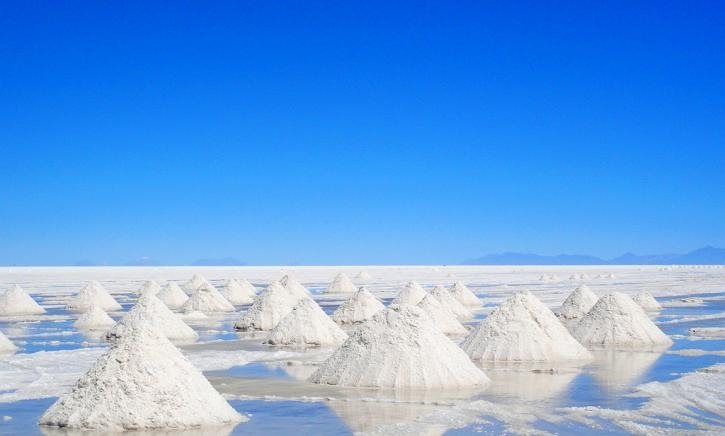 玻利维亚乌尤尼盐沼uyunisaltflat海拔3656米