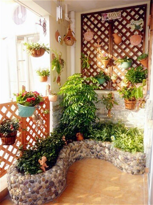 24聪明人改造阳台花盆都是这么摆2天就能变花园