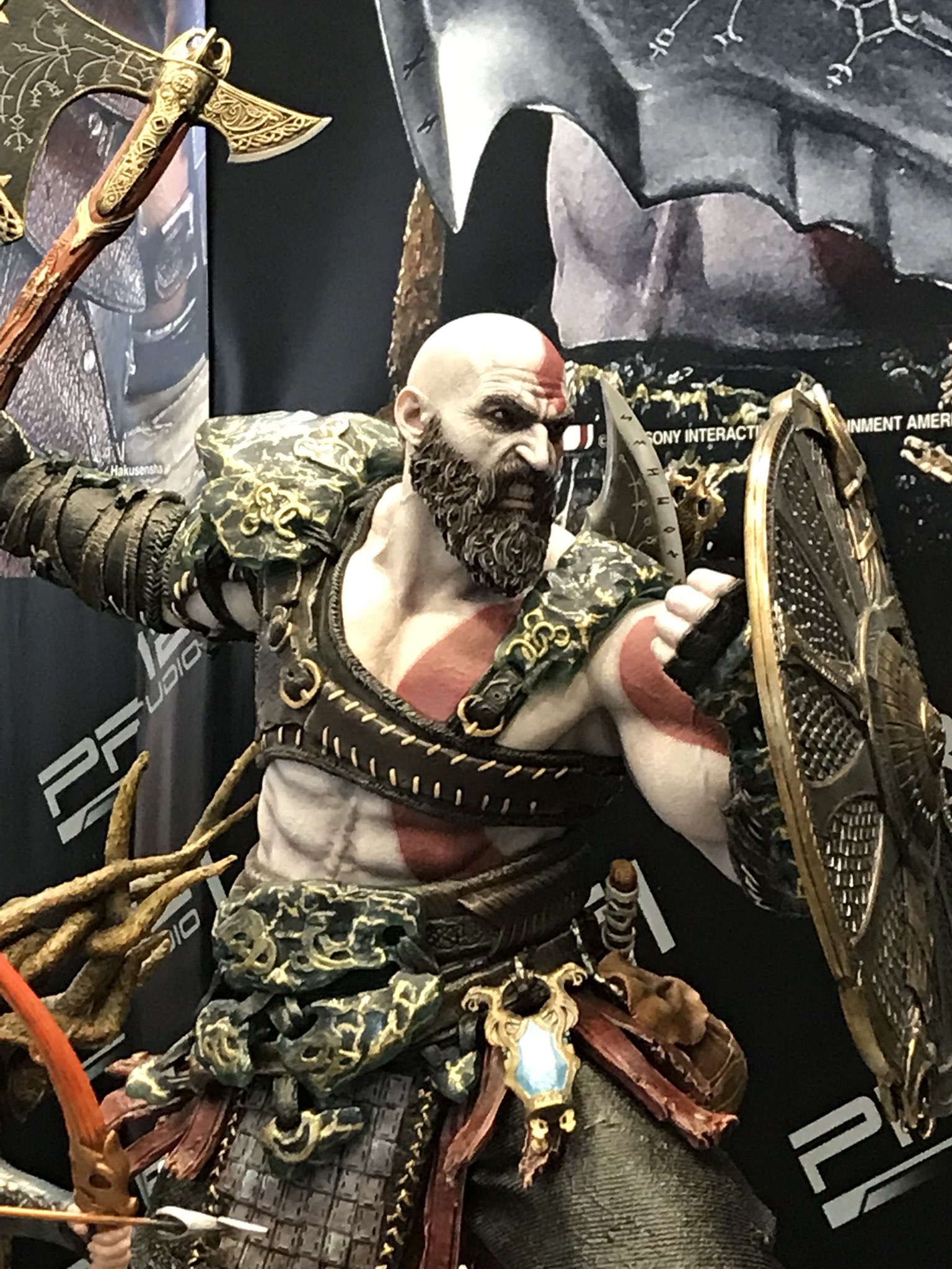 prime 1 在 wf2019s 展出的战神手办