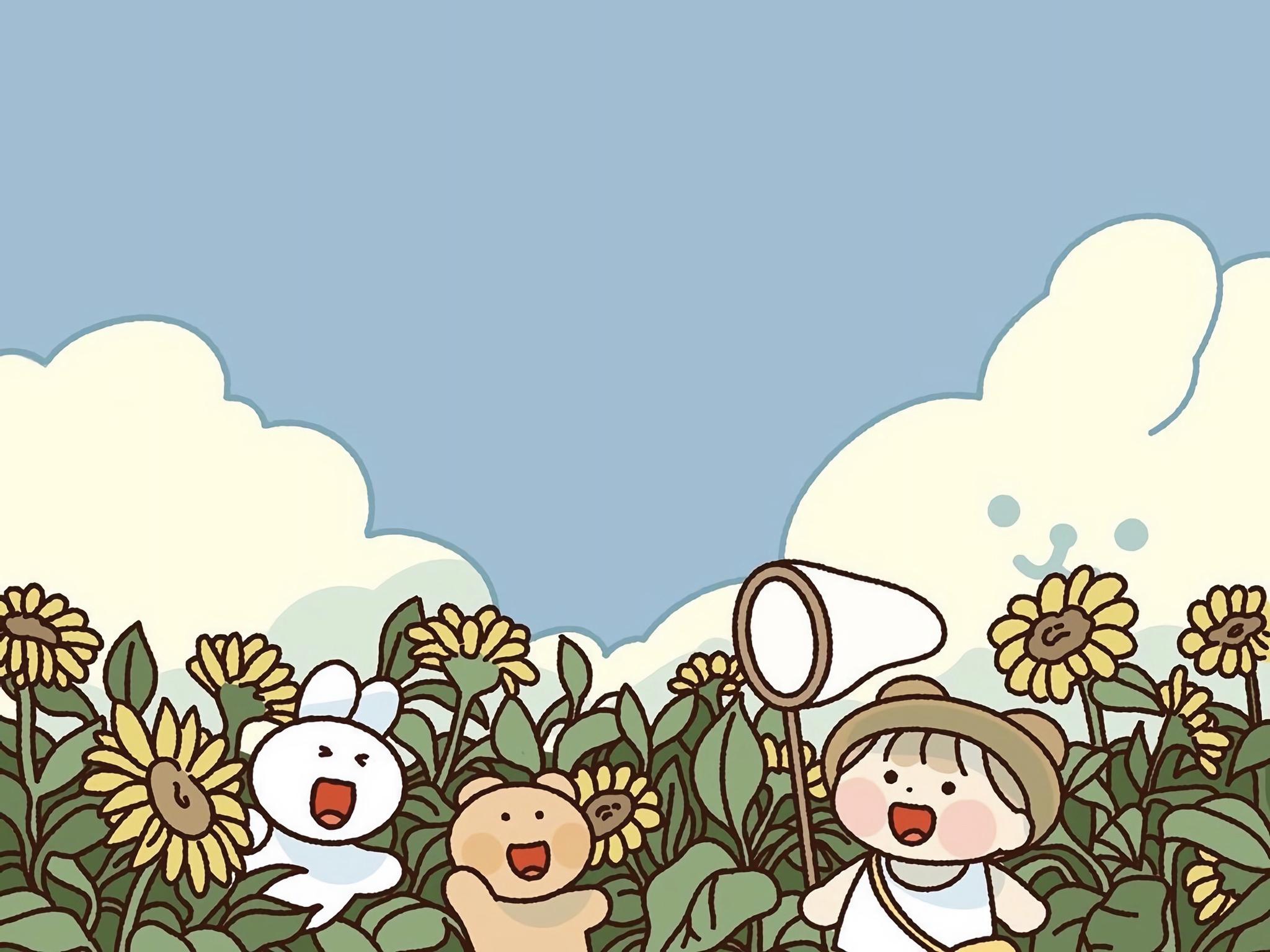 今日份丨可爱小人 卡通ipad&电脑壁纸无水印