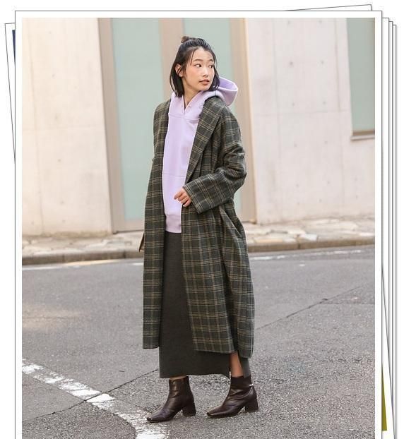 格子大衣怎么搭配?16个格纹大衣外套的日系穿搭示范