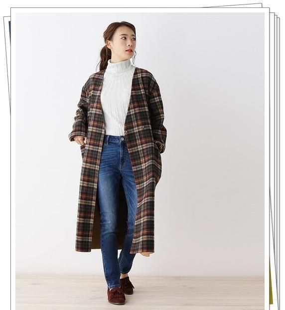 格子大衣怎么搭配?16个格纹大衣外套的日系穿搭示范