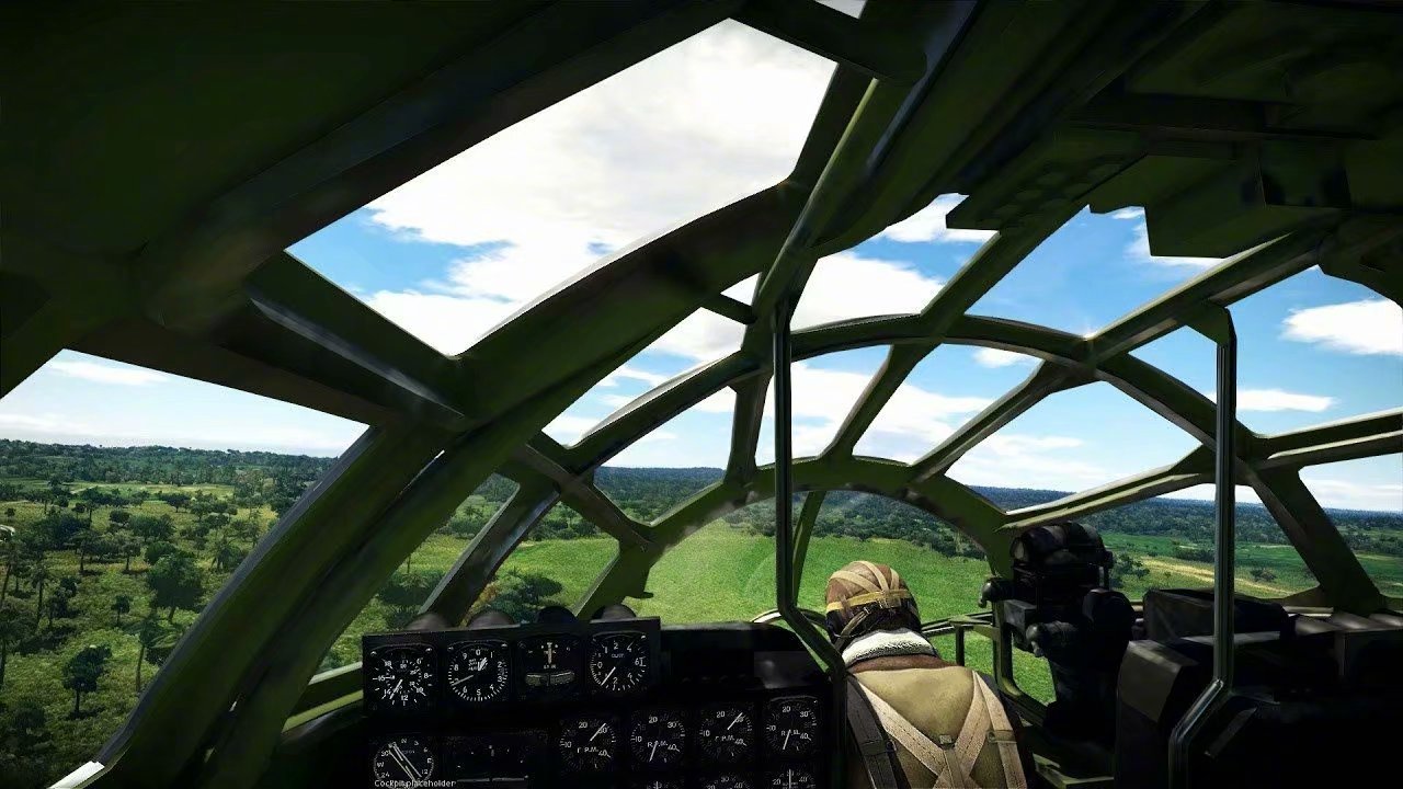 b-29超级堡垒轰炸机驾驶舱视角