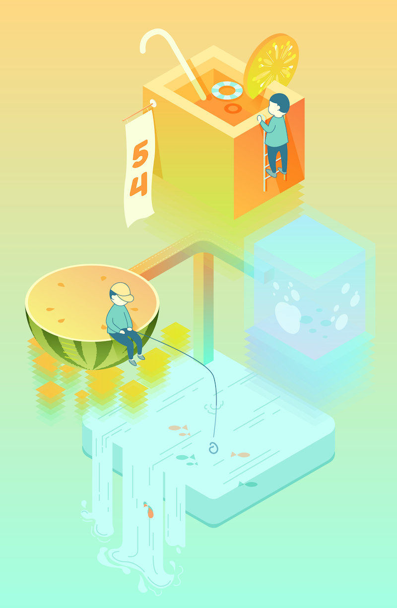 来自ai插画班的一组好看的2.5d插画,2|插画|开课|课程_新浪新闻