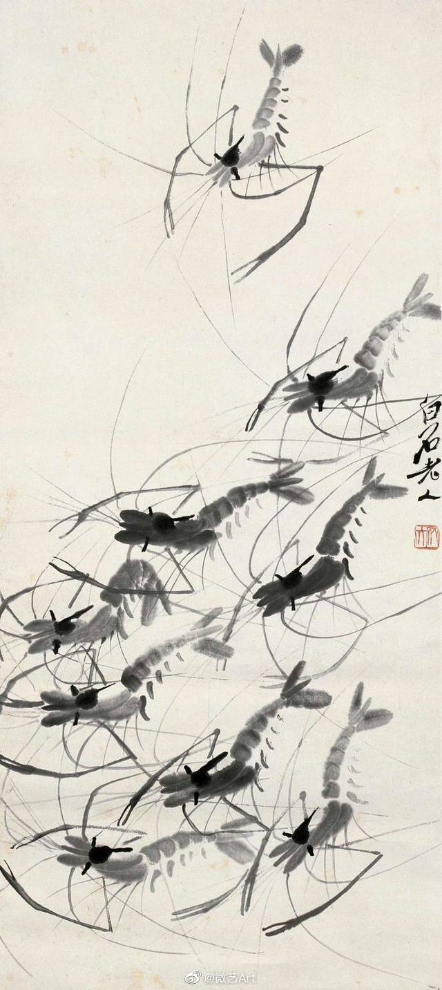 画坛一绝:齐白石的虾,徐悲鸿的马,李可染的牛,黄胄的驴