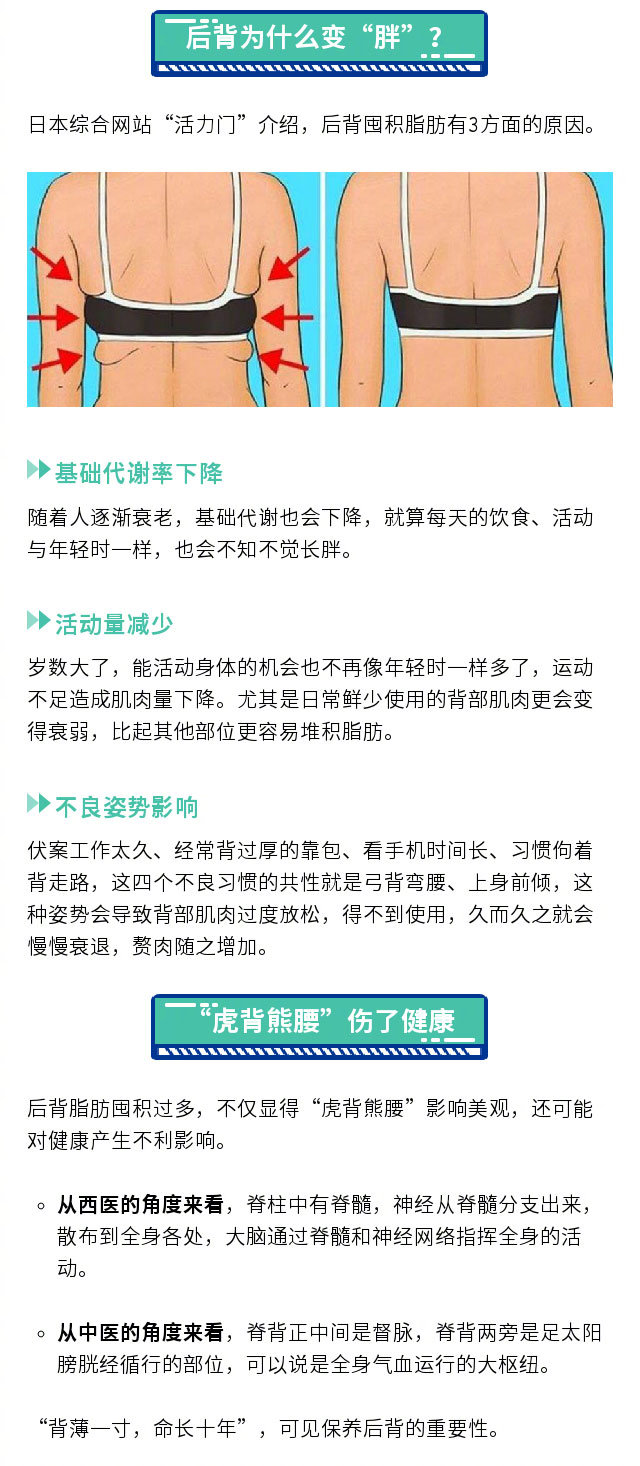 后背脂肪不仅显胖 更 囤积 了健康风险 后背脂肪不仅显胖 更 囤积 了健康风险