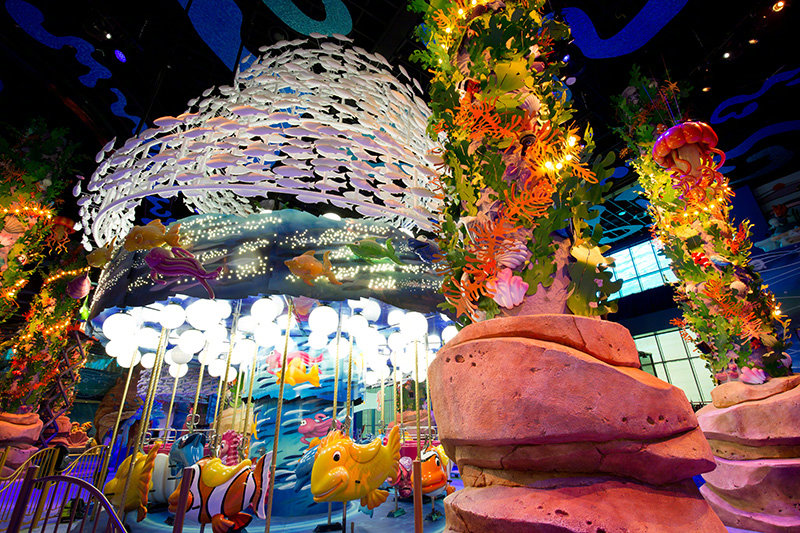 来乐天世界啊!乐天世界最近推出了儿童主题乐园-海底王国!