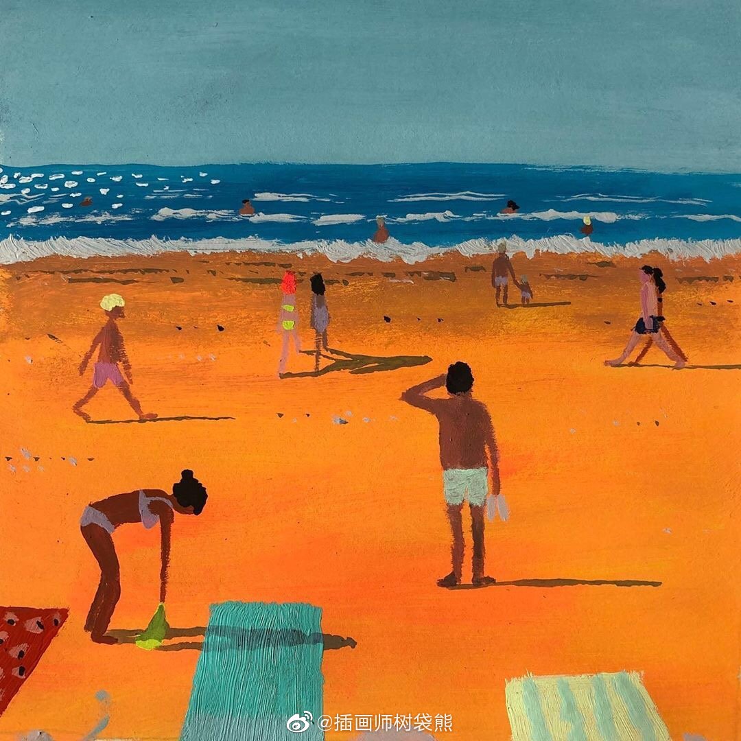 法国插画师 jean jullien 海滩度假插画设计作品