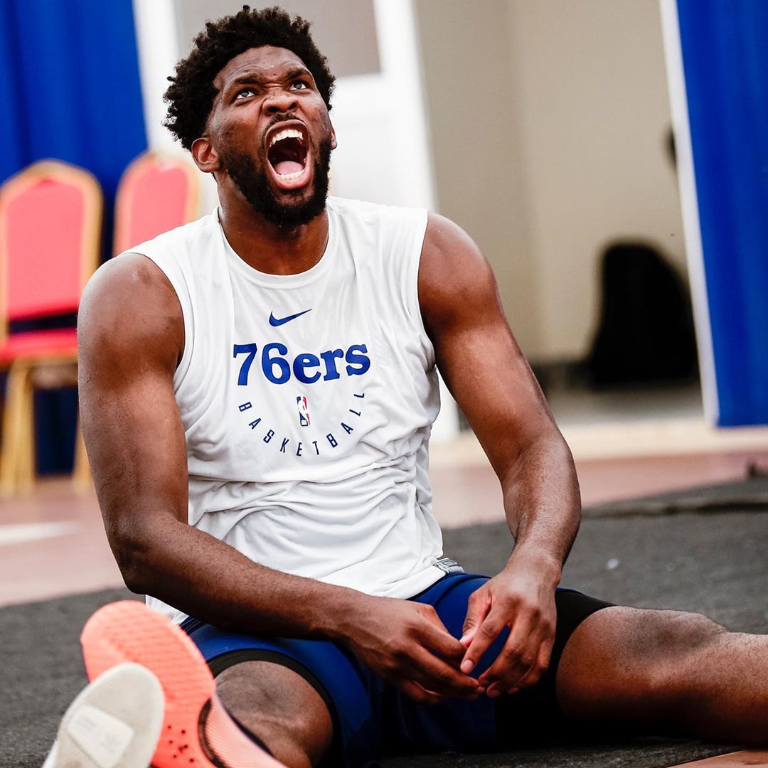 乔尔·恩比德晒出自己的训练图