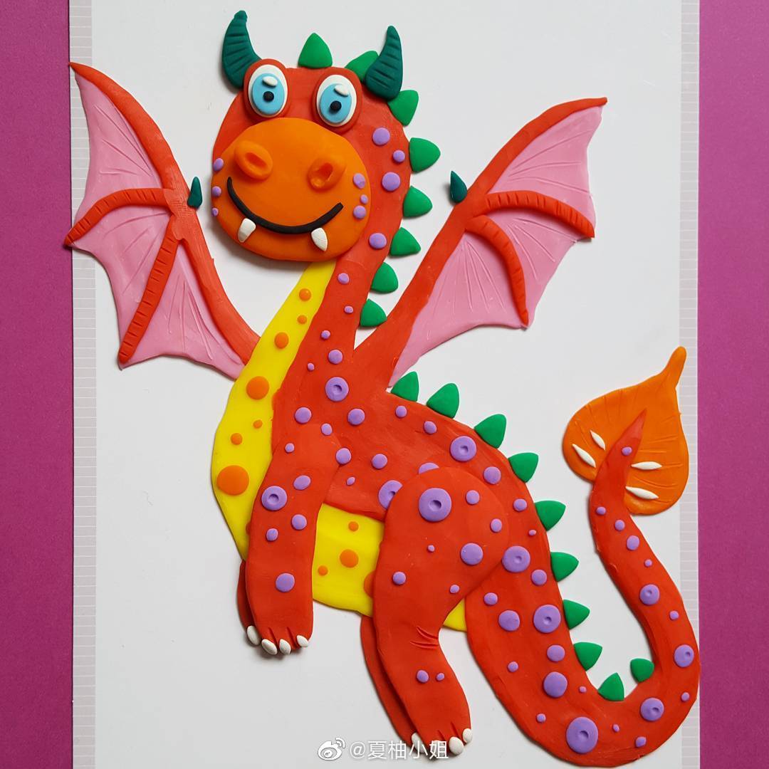 动物粘土浮雕画萌萌哒