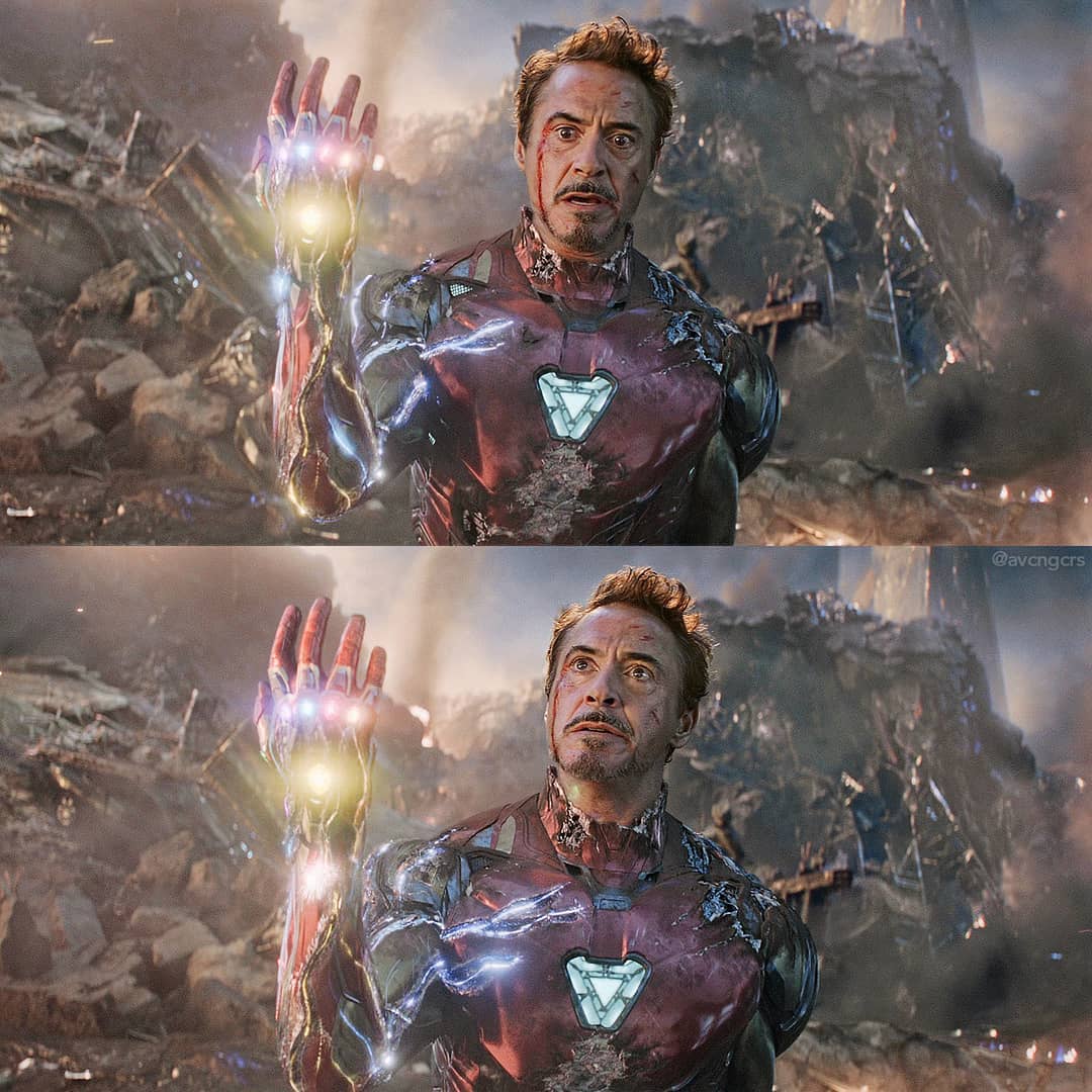 《复仇者联盟4》灭霸和钢铁侠的终极对决."and i…am…ironman"