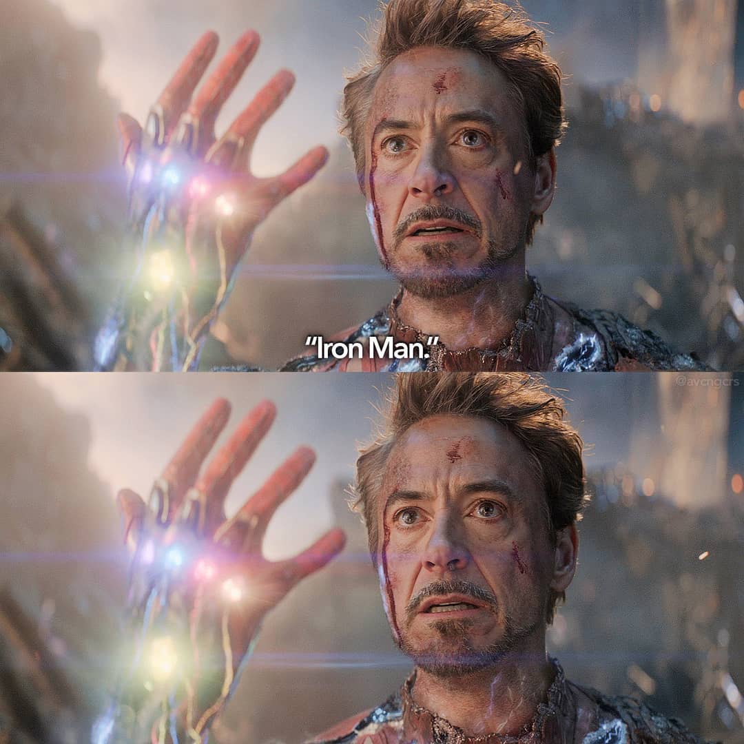 《复仇者联盟4》灭霸和钢铁侠的终极对决."and i…am…ironman"