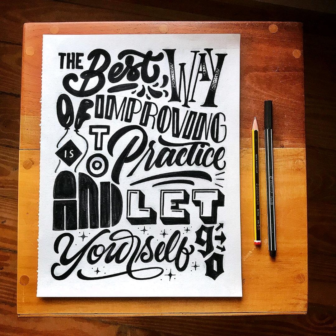 来自阿根廷艺术家micaelaforziati的创意手绘美术字