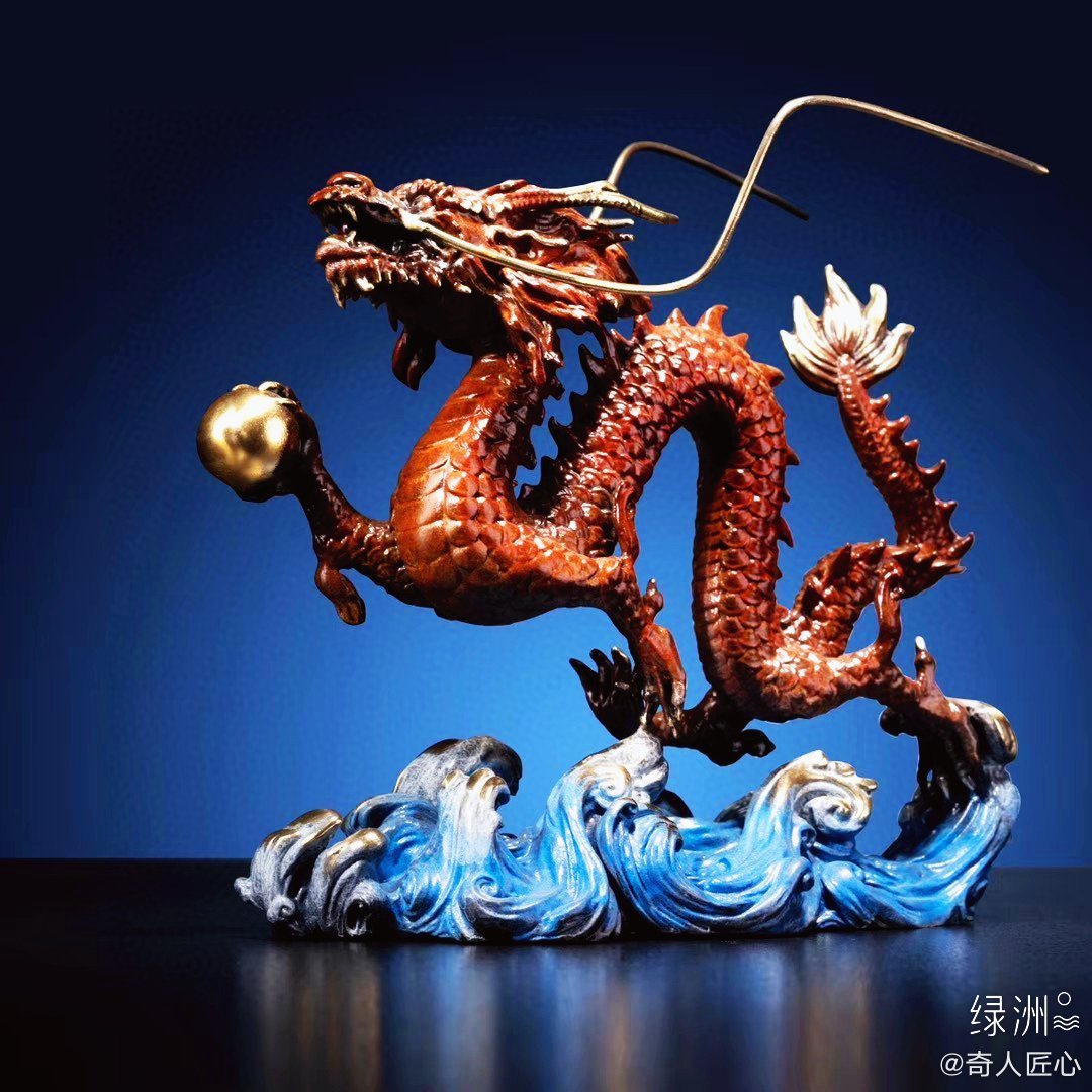 铜雕作品中国龙 "腾云驾雾,遨游九天,兴风布雨,天降甘霖
