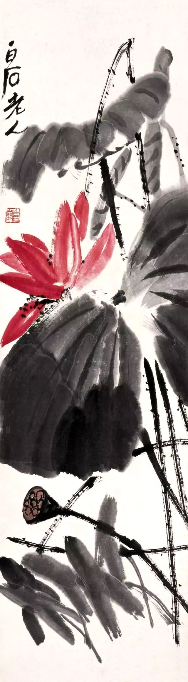 齐白石大写意荷花