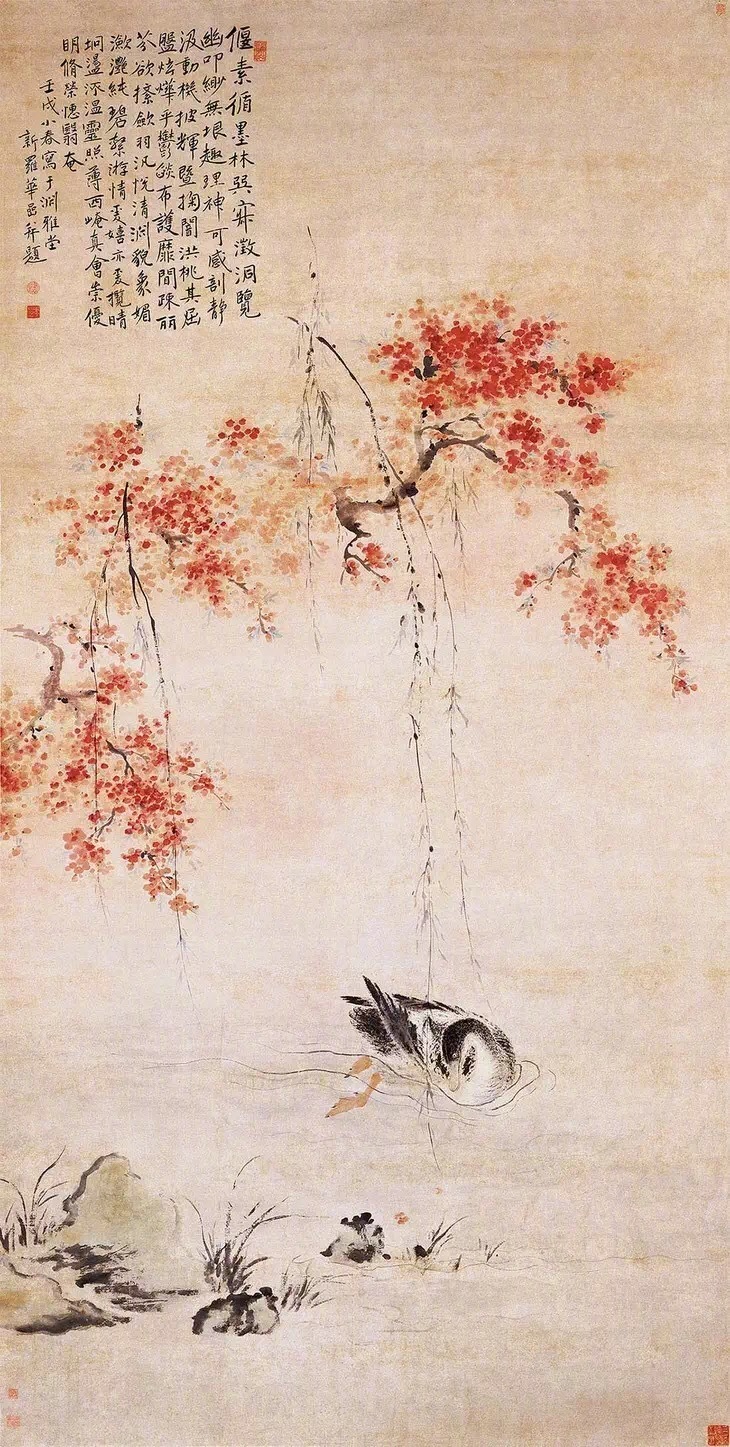 《桃花庵诗图》明 唐寅_新浪新闻