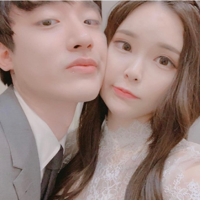 大型柠檬现场大舅子mystic和未婚妻timo的结婚照神仙颜值啊