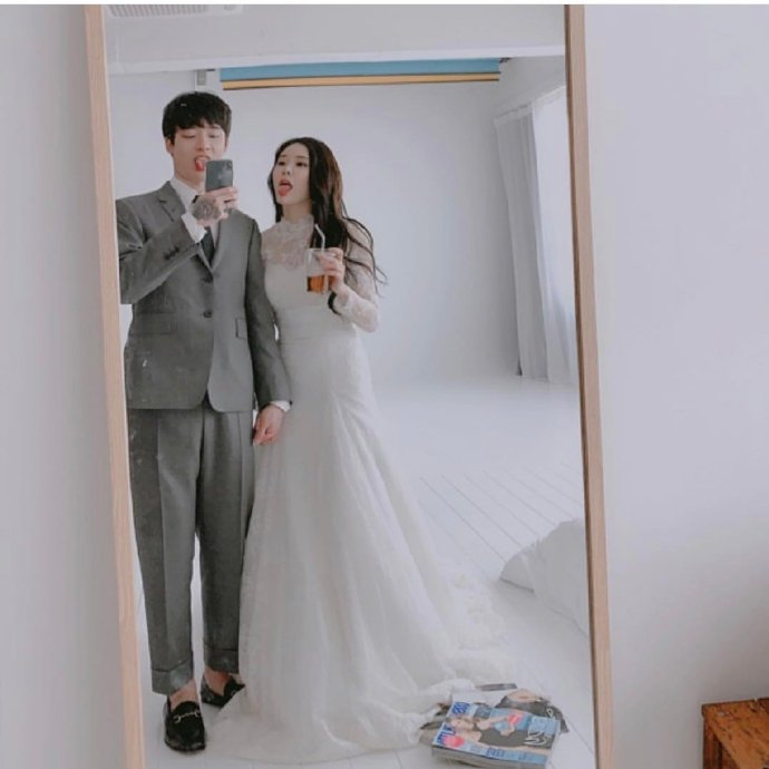 大型柠檬现场大舅子mystic和未婚妻timo的结婚照神仙颜值啊