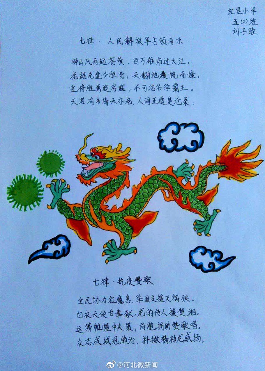 红星小学以我之手传递爱与希望龙的传人传承龙的精神