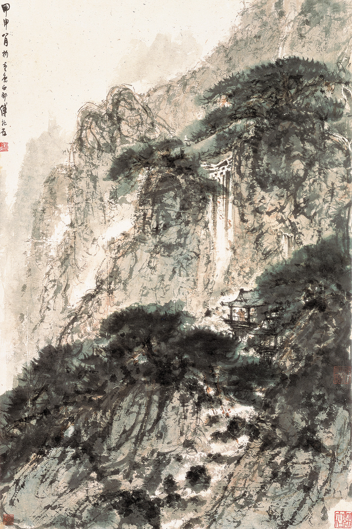 中国古美術『傅抱石様式 寒韻清風 山水図』宣紙画芯 模写 水墨画 唐物 肉筆 傅抱石遗著《论中国画的特点》|书法|空间|山水画|艺术|绘画_新浪新闻