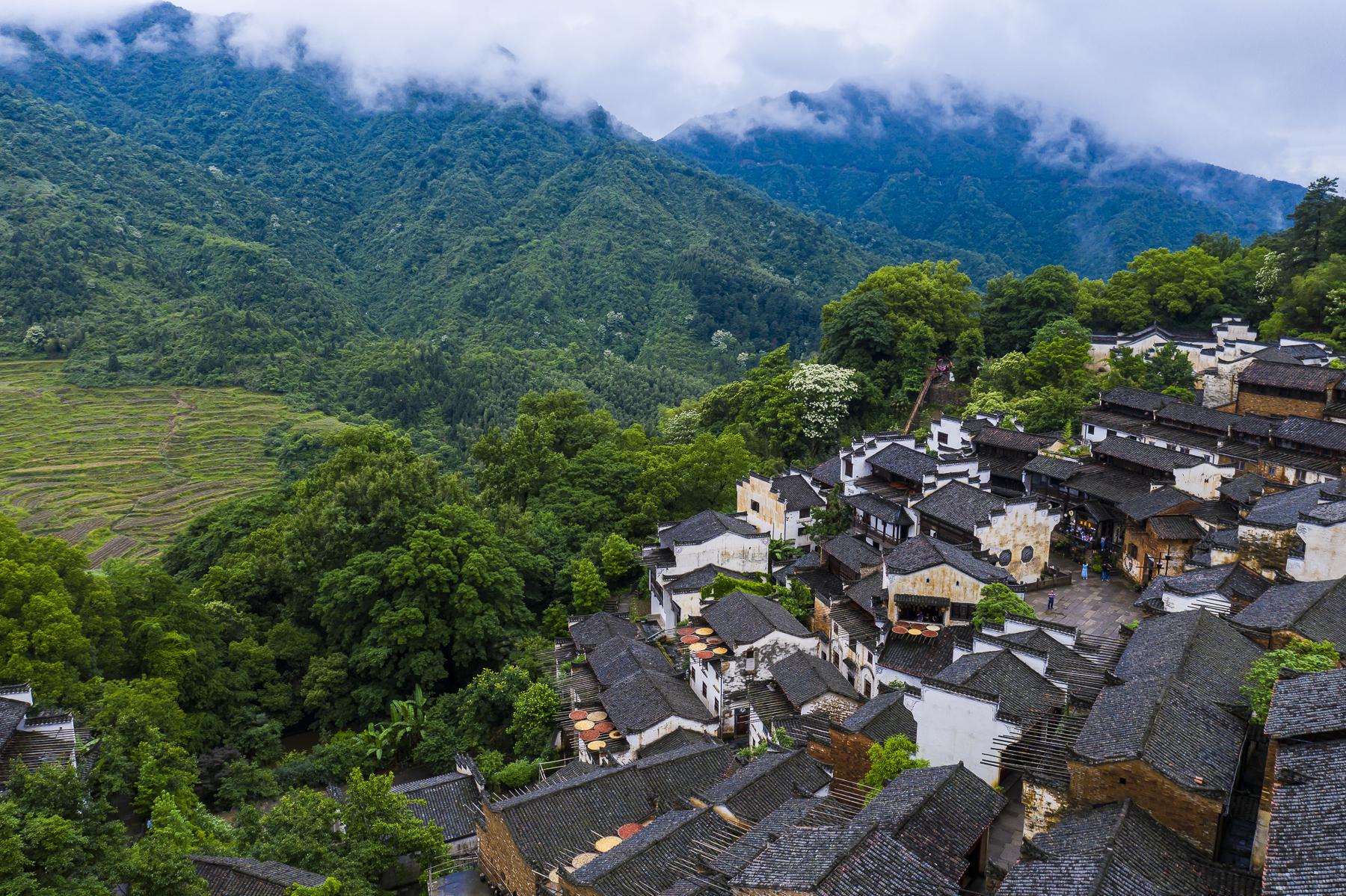 网友说婺源篁岭是中国最美的古村烟雨朦胧时更美你同意吗