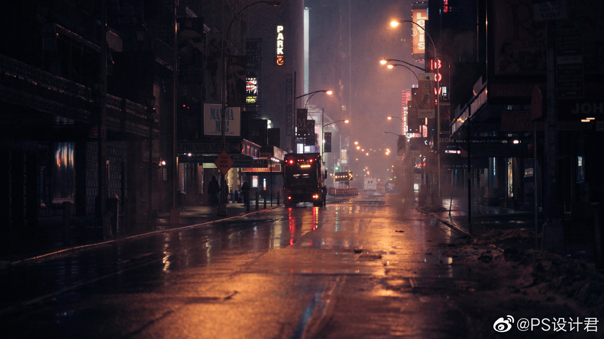 夜晚街头照片真实图片