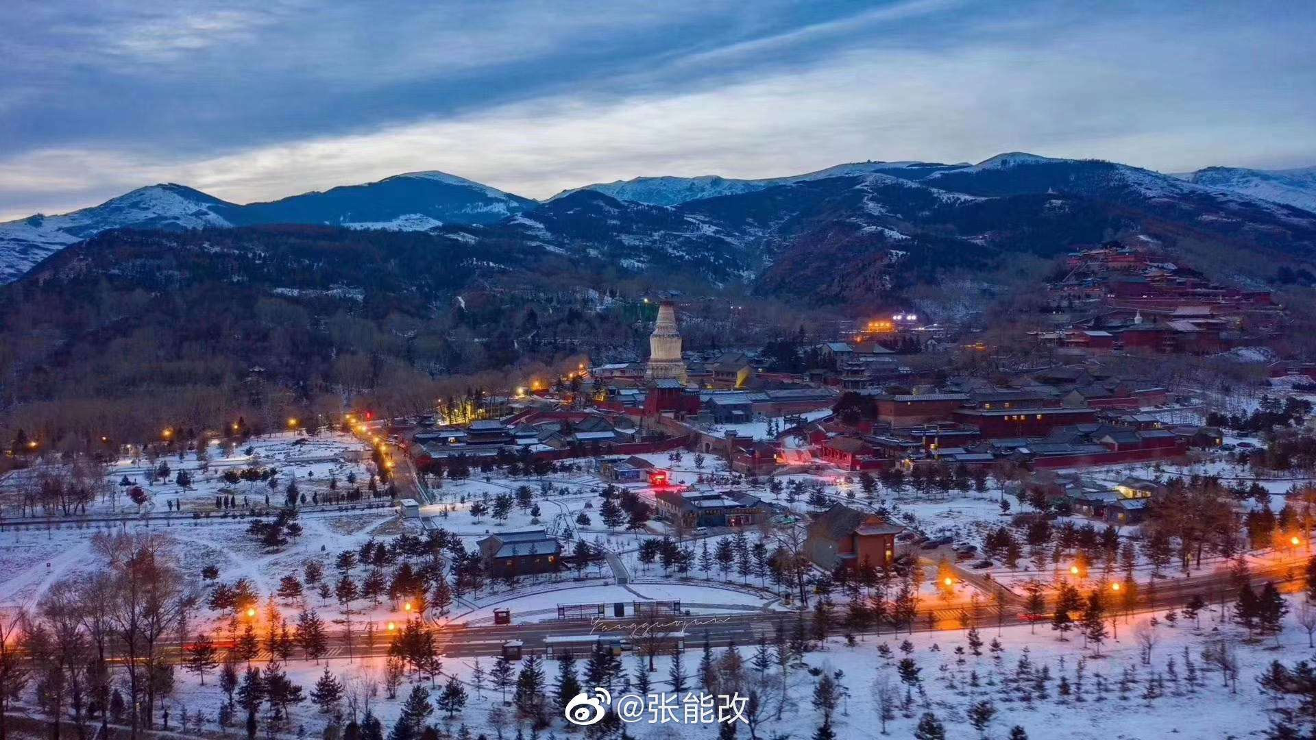 雪后的五台山,圣洁的佛国净土!看一眼都是福报