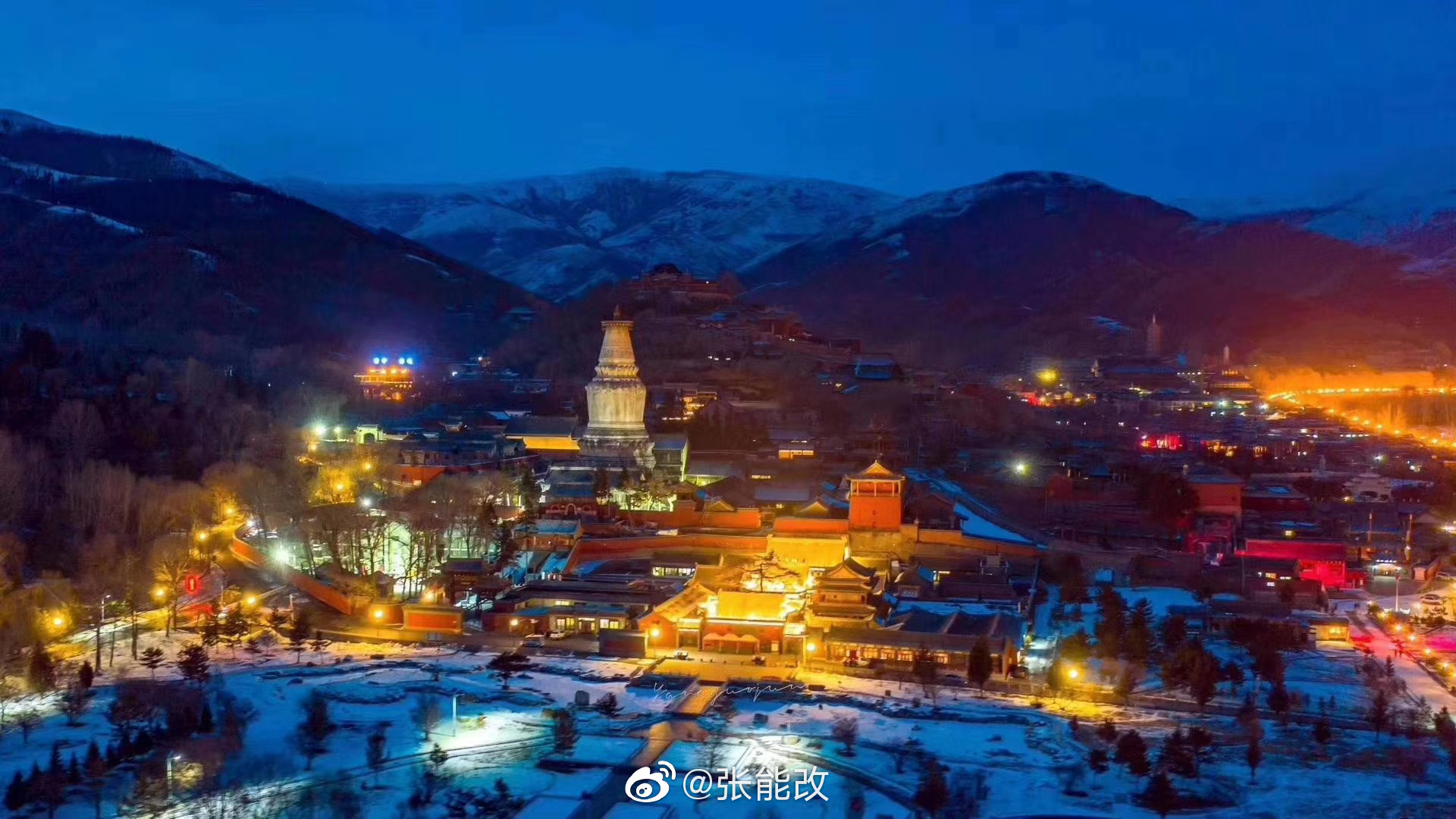 雪后的五台山,圣洁的佛国净土!看一眼都是福报