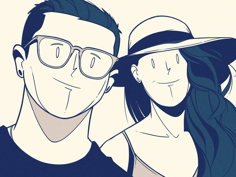 不同的人物肖像独特的画风画中的男女都那么有范儿