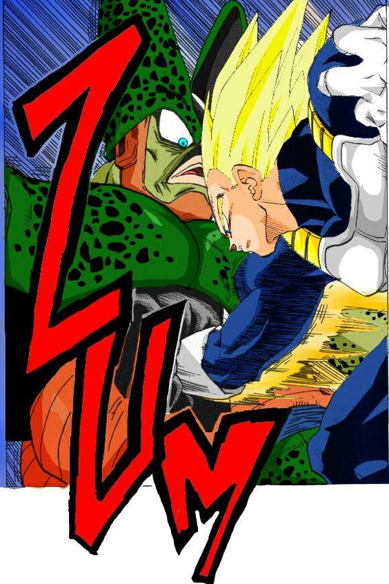 彩色漫画经典战斗瞬间,一种动画既视感的拳拳到肉|贝吉塔|悟空|悟饭