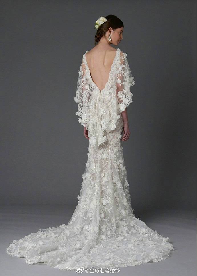 marchesa bridal . 背影迷人