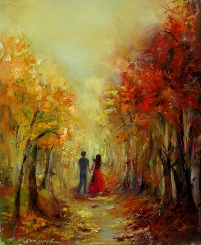 意大利女艺术家麦卡洛娃的心灵意象油画