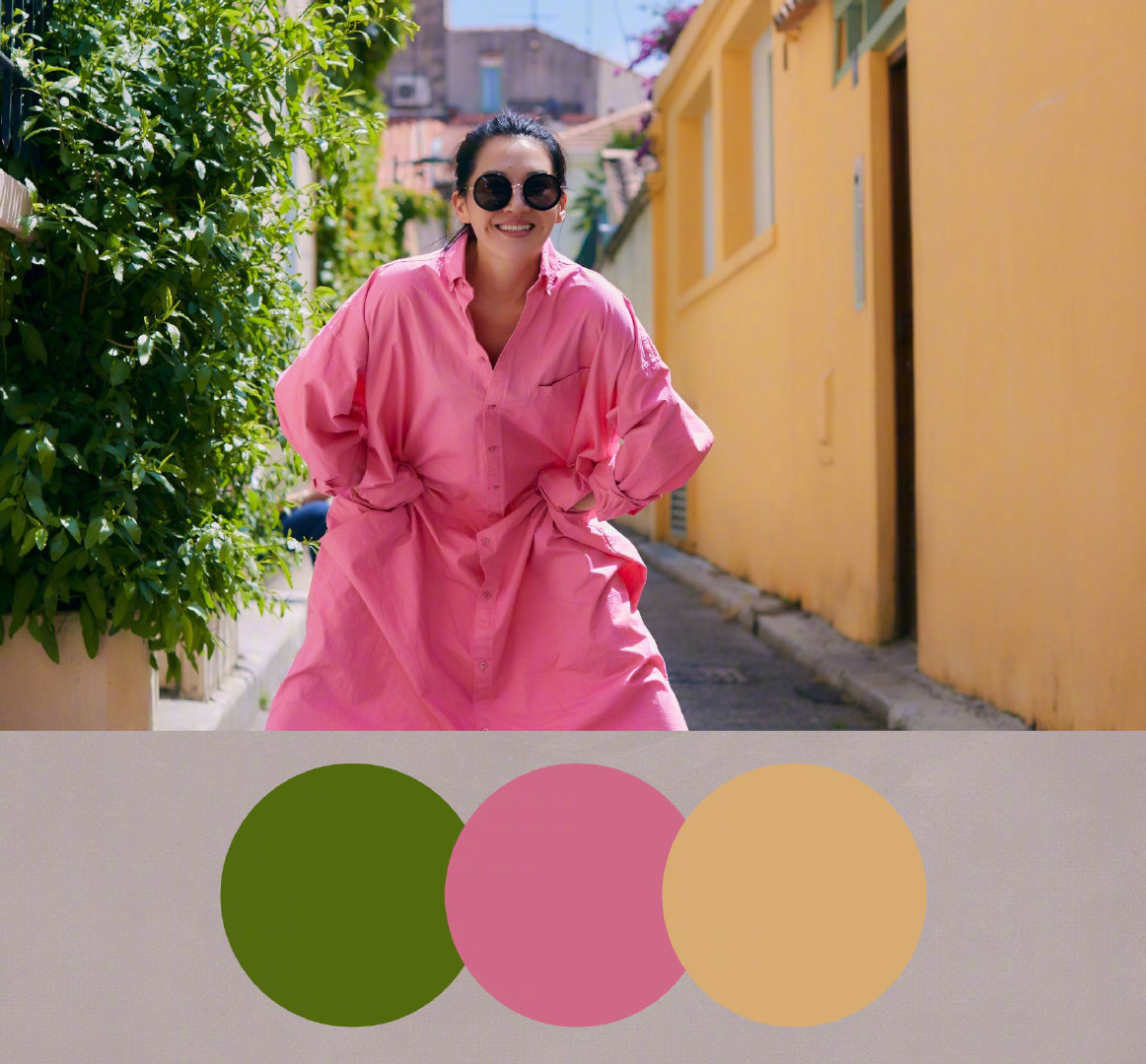 "长公主"许晴的服饰搭配, 通过三色配合