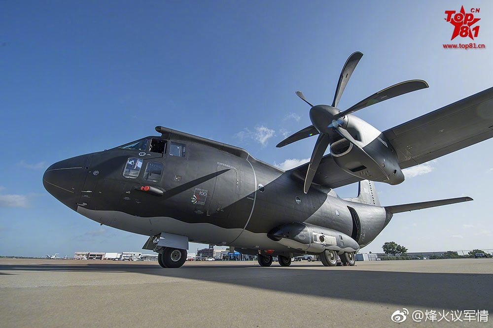 装备遥控自动炮的意大利mc-27j武装运输机