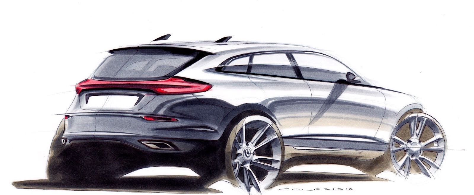 landspeed racers · 保时捷汽车设计马克笔手绘效果图porsche