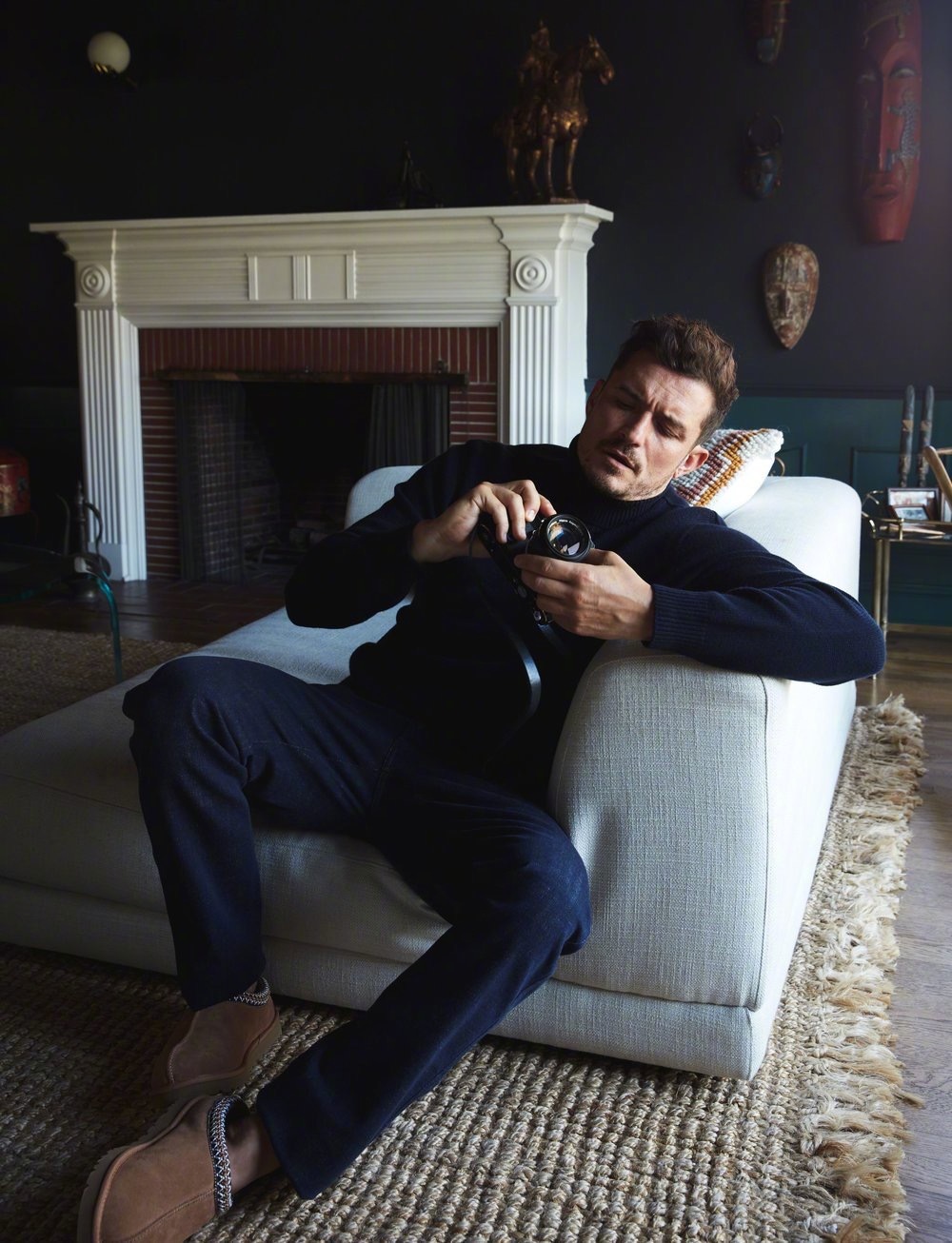 奥兰多·布鲁姆为《flaunt》杂志拍摄的新写真,摄影alex antich