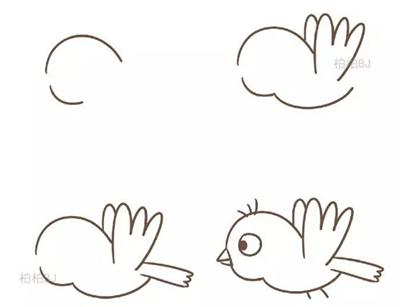 小鸟的简笔画绘画教程九种不同的画法任你选